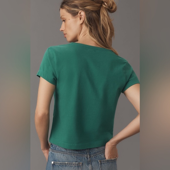 Anthropologie Maeve V Neck Hockey Graphic Tee - Picture 3 of 13